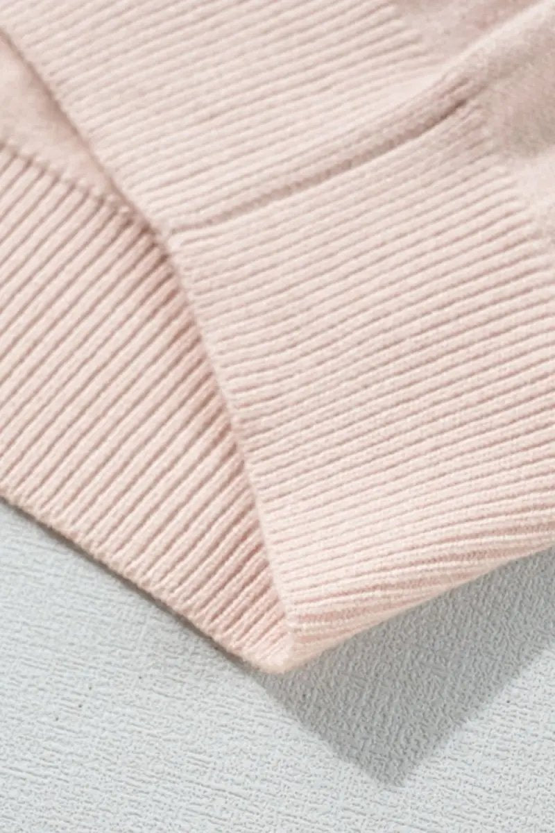 Printed Round Neck Flounce Sleeve Sweater - Love Salve